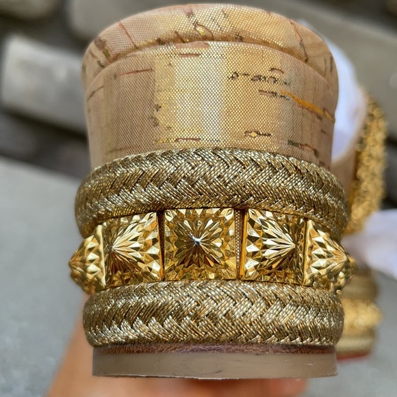 Christian Louboutin Ecu Gold 60mm EUC sz 41 - Picture 12 of 15